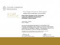 CAP Accreditation Certificate
